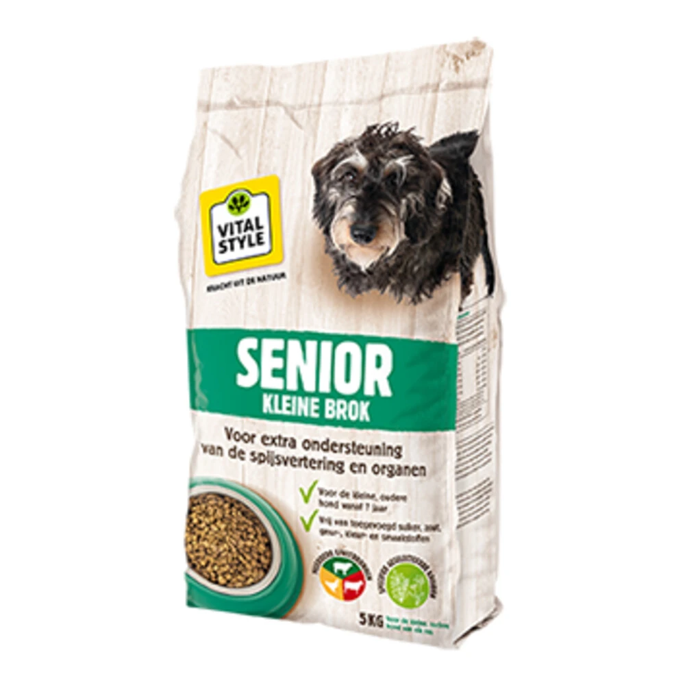 VITALstyle Hondenvoer Senior Kleine Brok 4 VITALstyle Hondenvoer Senior Kleine Brok - Afbeelding 2