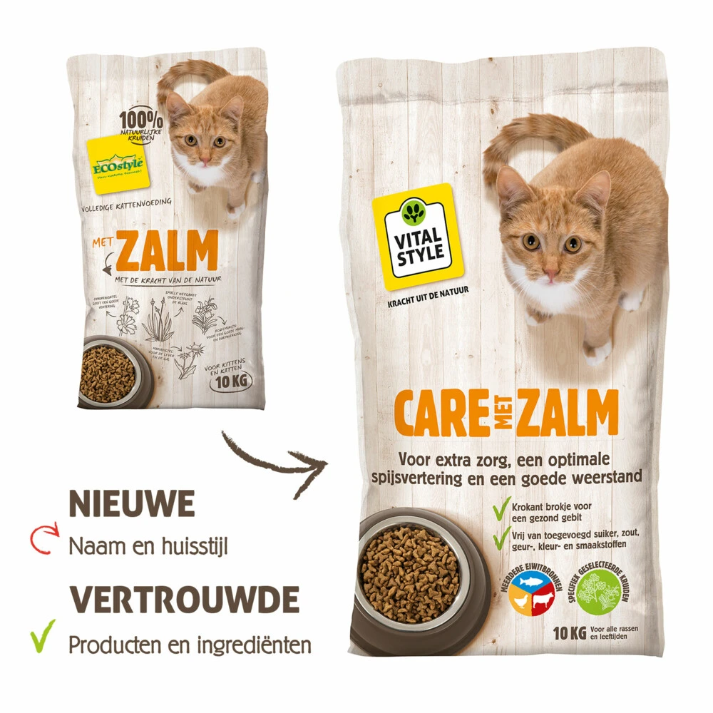 VITALstyle Kattenvoer Care Zalm 5 VITALstyle Kattenvoer Care Zalm - Afbeelding 3