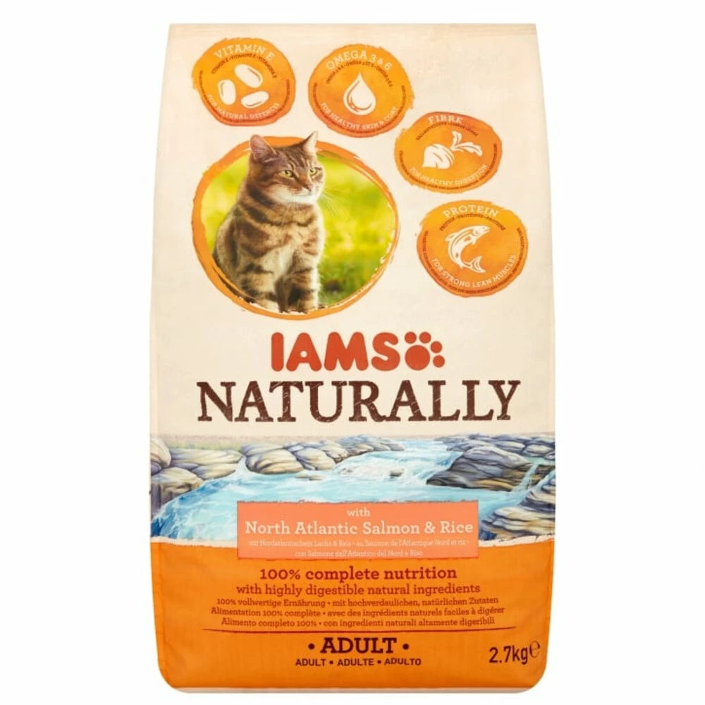 Iams Naturally Kat Adult North Atlantic Zalm & Rijst 3 Iams Naturally Kat Adult North Atlantic Zalm & Rijst