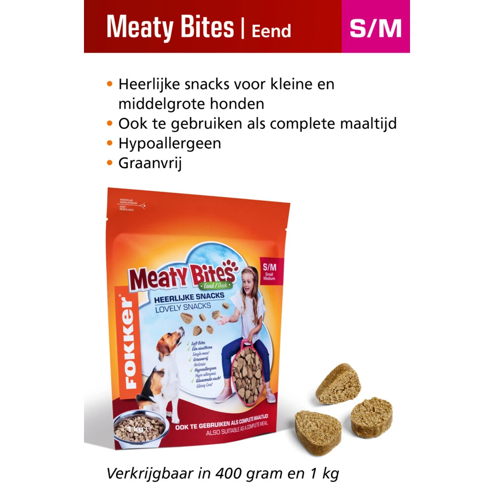 10x Fokker Meaty Bites Small - Medium 4 10x Fokker Meaty Bites Small - Medium - Afbeelding 2