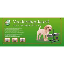 Boon H-standaard Hamerslag Met Rvs Bakken -Dierenbenodigdheden Winkel 1040953 2