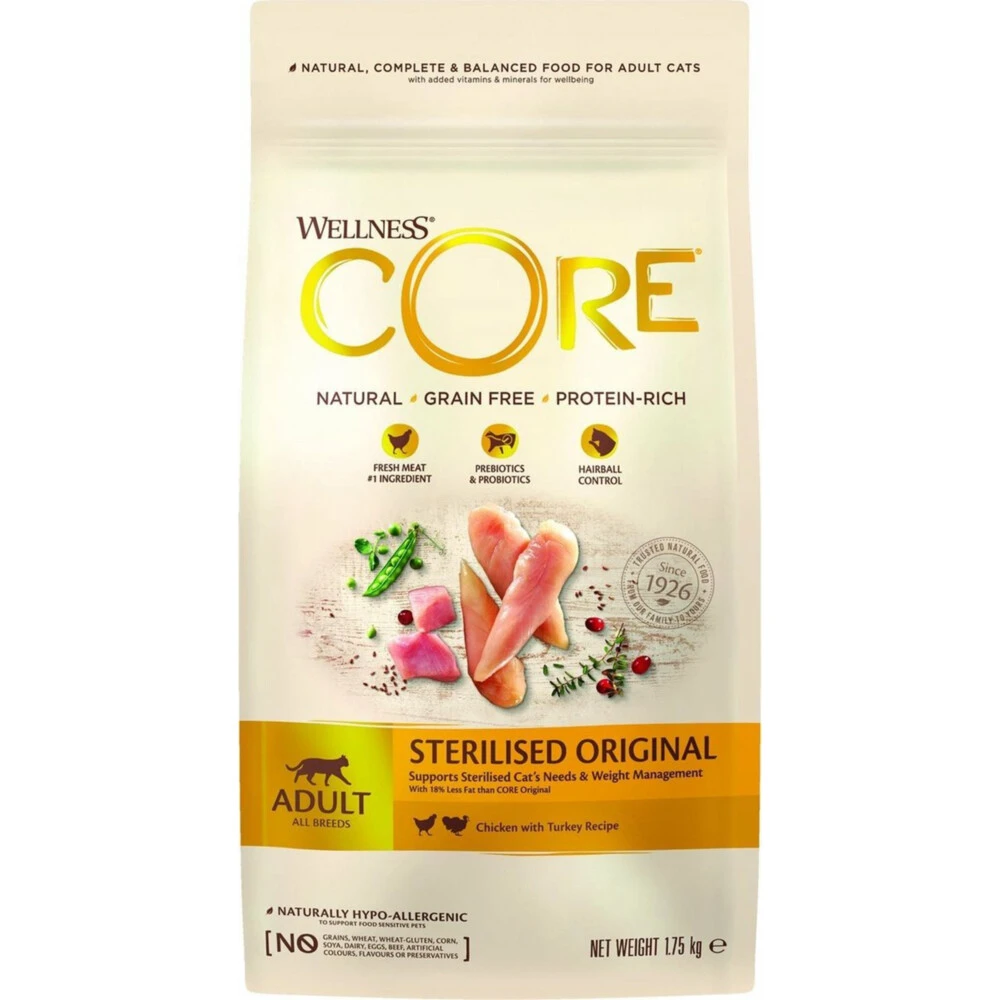 Wellness Core Kattenvoer Sterilised Kip - Kalkoen 3 Wellness Core Kattenvoer Sterilised Kip - Kalkoen