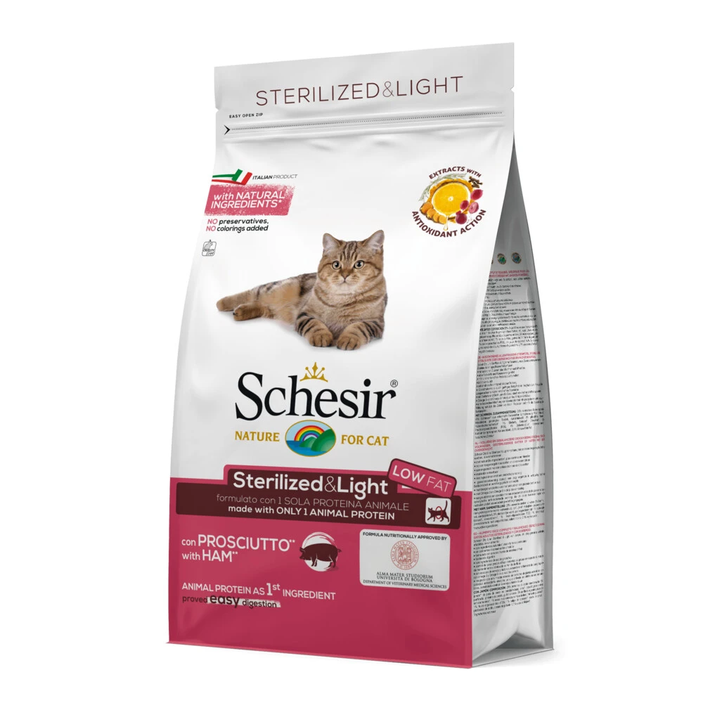 Schesir Kattenvoer Dry Sterilized Ham 5 Schesir Kattenvoer Dry Sterilized Ham - Afbeelding 3