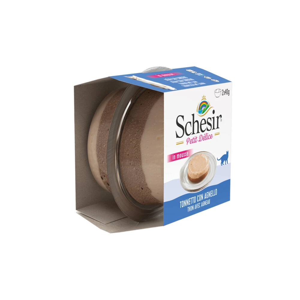 12x Schesir Kattenvoer Tonijn - Lam In Mousse 4 12x Schesir Kattenvoer Tonijn - Lam In Mousse - Afbeelding 2