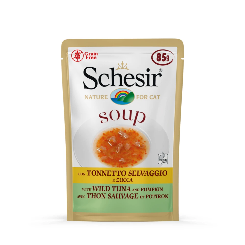 20x Schesir Kattenvoer Wilde Tonijn - Pompoen Soup 3 20x Schesir Kattenvoer Wilde Tonijn - Pompoen Soup