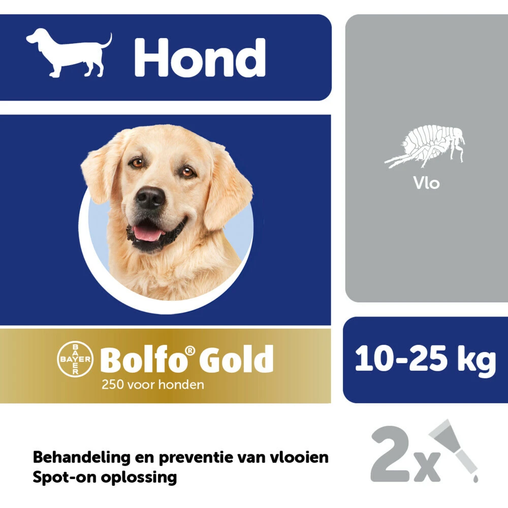 Bolfo Gold Anti Vlooiendruppels Hond 10 - 25 Kg 4 Bolfo Gold Anti Vlooiendruppels Hond 10 - 25 Kg - Afbeelding 2