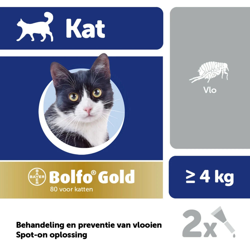 Bolfo Gold Anti Vlooiendruppels Kat Vanaf 4 Kg 4 Bolfo Gold Anti Vlooiendruppels Kat Vanaf 4 Kg - Afbeelding 2